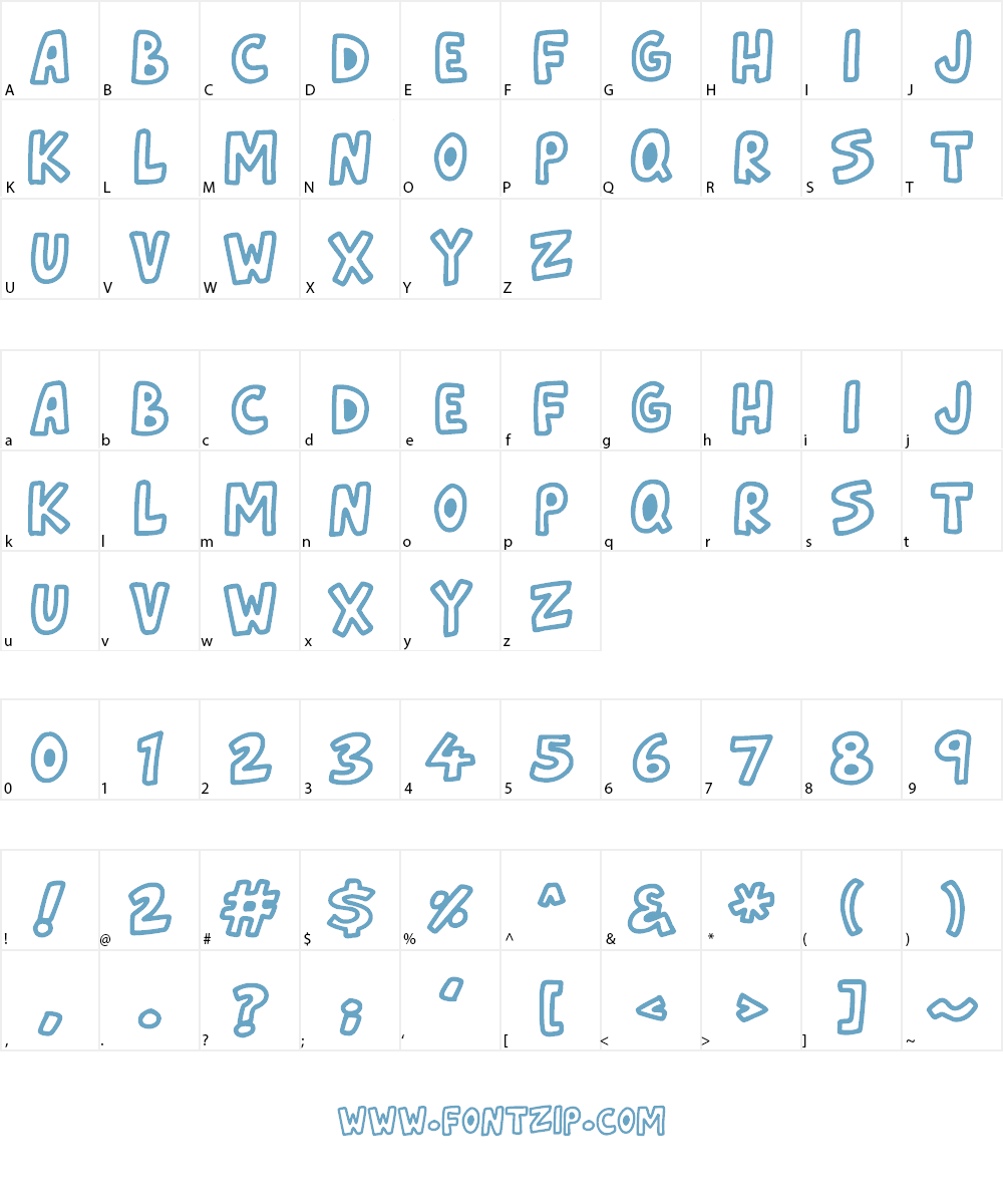 Asteroid 7337 Font Character
